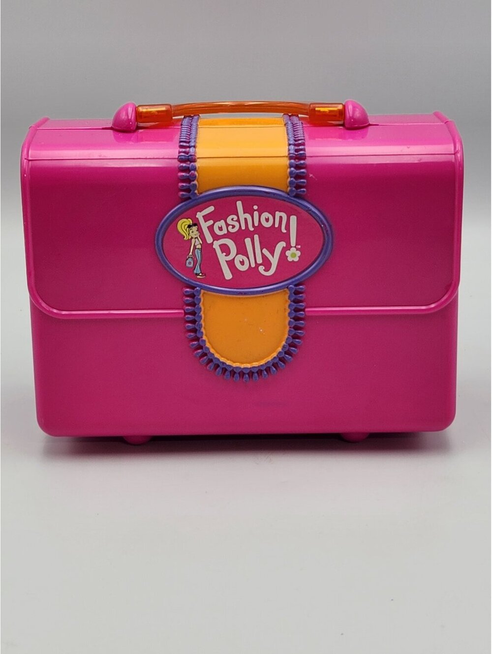 Vintage 2000 Fashion Polly Pocket Compact Playset Pink Carrying Case Travel C3
